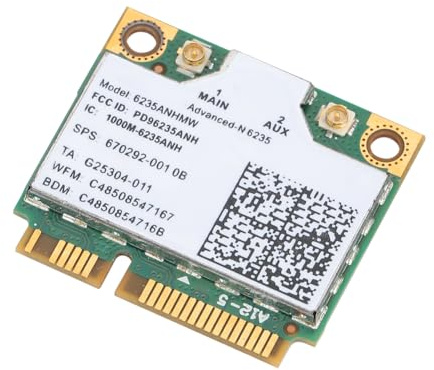 BONKZEBU Scheda di Rete Bluetooth Dual-band da 300 Mbps per Laptop 945/965/GM45/PM45 a Mezza Altezza