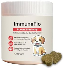 Kausnacks für Hunde – gegen saisonale Allergien, gegen Juckreiz, Pickel auf der Haut, Darm- und Verdauungsgesundheit, unterstützen die Immungesundheit für alle Altersgruppen/Rassen