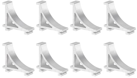 6Pcs Refrigerator Shelf Clips, 20mm Aluminum Freezer Shelving Pegs Replacement Cooler Rack Support Brackets for Home Refrigerators Shelves Secure, Silver