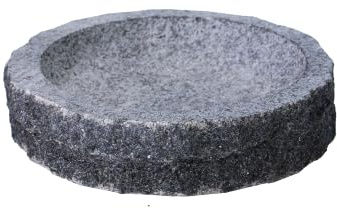 mgc24 Vogeltränke Granit rund S Ø 27,6 x 6,3 cm – Vogelbad‑Schale | in Naturstein‑Optik – robust, stabil, wetterfest & dekorativ für Garten, Terrasse & Balkon