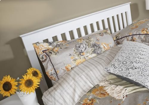 Save On Goods UK White finish solid wood wooden headboard bed head end board (6ft super king, White)