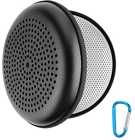 Geekria Speaker Case Cover Compatible with Bang & Olufsen Beosound A1 3rd Gen, 2nd Gen, Beoplay A1, Protective Travel Case with Carabiner Clip (Black)