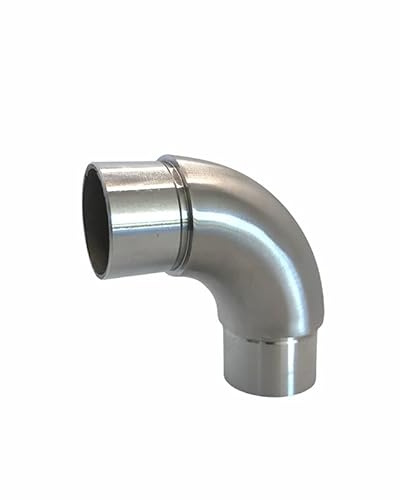Coude inox 90° arrondi - AISI 316 Brossé - pour extérieur, 42.4 mm