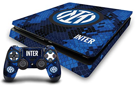 Head Case Designs Licenza Ufficiale Inter Milan Home 2021/22 Kit Crest Vinile Sticker Gaming Pelle Adesivo Compatibile con Sony Playstation 4 PS4 Slim Console And DualShock 4 Controller