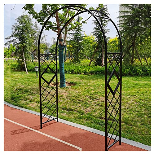 Vetris Rosenbogen Aus Metall Stabil 140cm 180cm 220cm, Torbogen Rankgitter für Kletterpflanzen Garten Rankbogen Balkon Clematis Rose, Wetterbeständig Verzinkt Rosengestell, Schwarz