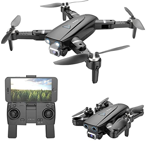Simulus Quadrokopter: Faltbare GPS-Drohne mit 4K-Cam, Brushless-Motor, WLAN, Follow-Me, App (Kameradrohne, Drones, Ferngesteuertes Spielzeug)