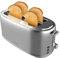 Cecotec Toast&Taste 1600 Retro Double Stainless Steel 4-Slice Toaster. 1630 W, 2 Wide and Long Slots of 3.8 cm, Stainless Steel, Upper Heating Rods, Adjustable Power, Crumb Tray