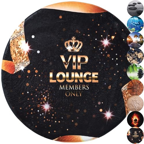 Sanilo Badteppich Rund, viele schöne runde Badteppiche zur Auswahl, hochwertige Qualität, sehr weich, schnelltrocknend, waschbar, 80 cm (VIP-Lounge)