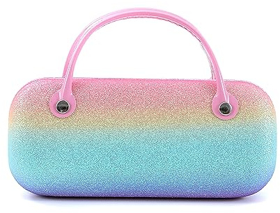 HIFOT Custodia per Occhiali Rigida, Portatile Custodia Occhiali da Vista con Maniglia per Bambini