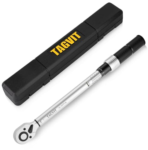 TAGVIT Chiave dinamometrica a scatto da 1/2, 15-167 Ft-Lb/20,4-216,2 Nm, chiave dinamometrica professionale per riparazione moto e auto