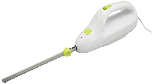 Pyhodi Cuchillo de Trinchar Eléctrico, Hoja Liviana de Acero Inoxidable, Control de Botón Táctil Fácil, Juego de Cuchillos Eléctricos con Mango Ergonómico, para Tallar Carnes, Aves,