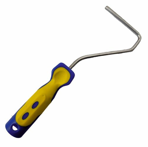 Quercos Farbwalzenbügel Softgriff | Lackierwalze Bügel für 10-12 cm Farbroller | Farbwalze Steckbügel 6mm Länge 27cm | Aufsteckbügel | Malerrollen-Bügel | Bügel für Farbrolle (B)