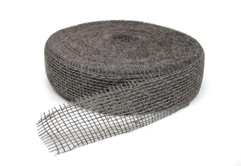 DecoHomeTextil Deco Jute Geschenkband 5 cm x 40 Meter Taupe Grau | Eco Friendly Tischband Deko Dekoration Naturfaser