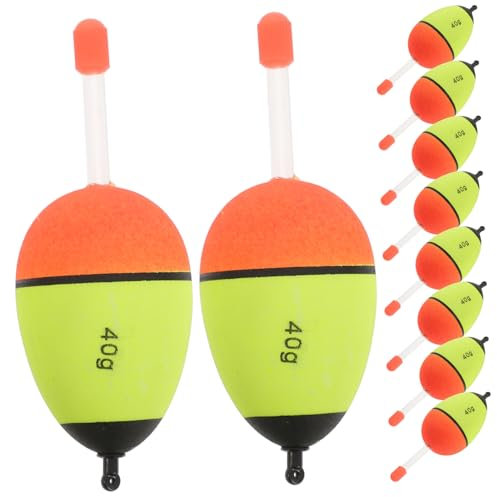BCOATH 10pcs Dark Stick Fish Float Bobbers for Fishing Foam Fishing Floats Random Logo Pattern and