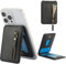 Ysnzaq Wallet Ständer für iPhone 16/15/14/13/12 Serie Kompatibel mit MagSafe, Premium PU Leder Magnetisches Wallet Brieftasche mit Kartenhalter für iPhone 16/15/14/13/12.ZYC Black