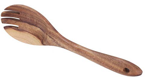 Vaisselle en Bois de Teck de Catégorie Comestible de Cuisine en Bois de Restaurant de Table à Manger (Fourchette à salade 26 * 6.5)