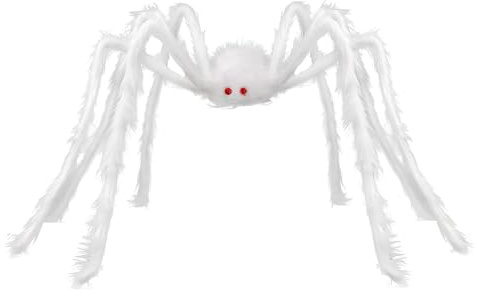 Giant Spider Halloween -dekorationer - Överdimensionerad hårig spindel Prop for Yard & Garden | Läskig svart spindel med realistiska ben för Haunted House, Outdoor Display & Scary Halloween Party