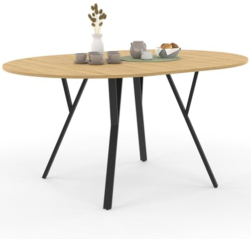 IDMarket - Table à Manger Extensible Ronde YSEULT 110-150 cm Bois et Noir