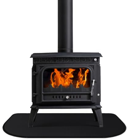 Alfombra Ignifuga 61x106cm, Estera Ignífuga, Alfombra Ignifuga Chimenea Plegable Protección del Suelo, Alfombrilla Barbacoa para Cocina, Chimenea