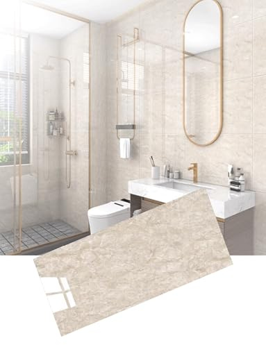 Générique Panneaux décoratifs de plafond en PVC, dalles de faux plafond décoratives, carrelage adhésif imitation marbre for cuisine et salle de bain (30 x 60 cm)(50pcs)