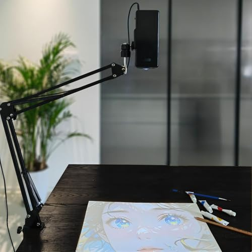 Proiettore Smart Art Wireless, Proiettore Bluetooth e Wifi con Schermo Gigante 2M, 640X480 Hd per Disegno, Compatibile con Smartphone/tablet/pc + Base