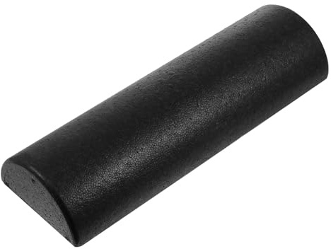 Toddmomy Rodillo de Yoga Epp Medio Cilindro Negro 45 Cm para Masaje Muscular, Recuperación y Fitness, Rodillo de Fitness para Espalda, Piernas y Brazos, Herramienta Ligera y Duradera