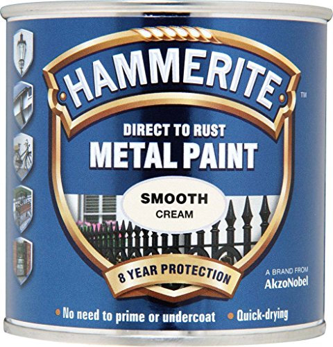 Hammerite Metal Paint Smooth 250ml Cream by Hammerite