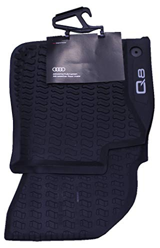 Audi 4M8061501041 Allwetterfußmatten Premium Gummi Fußmatten Vorn, mit Q8 Schriftzug