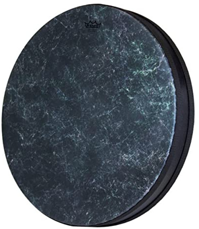 Remo World Percussion - Nachtwellen Ocean Drum - 16 x 2,5 - Acousticon Rahmen, Skyndeep Grafikfell - leiser Meeresrauscheneffekt, sanfter Sound - ET-0216-71-SD009