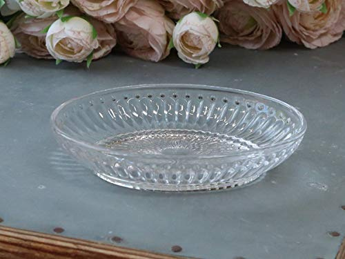 Seifenschale mit Perlenkante (Glas, klar, Chic Antique)