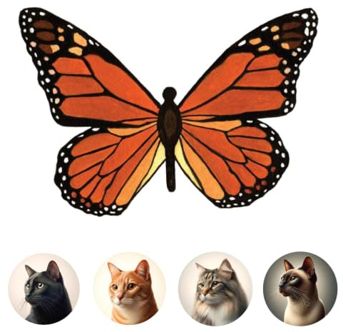 Screen Door Saver Magnets - Verhindern Sie, DASS Menschen und Haustiere in Fliegengittertüren Laufen, und Flicken Sie Kleine Löcher - Butterfly - 12.7 x 9.5 cm - 2 Stück (1 Paar)