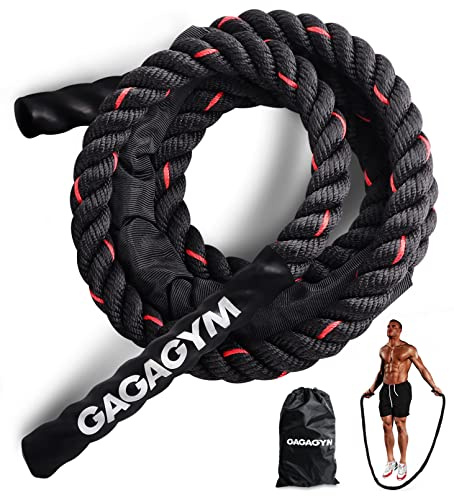 Weighted Jump Rope for Fitness - 9.8ft Heavy Battle Ropes for Exercise, 3LB Workout Rope for Women & Men, Skipping Rope For Gym Training, Home Workout