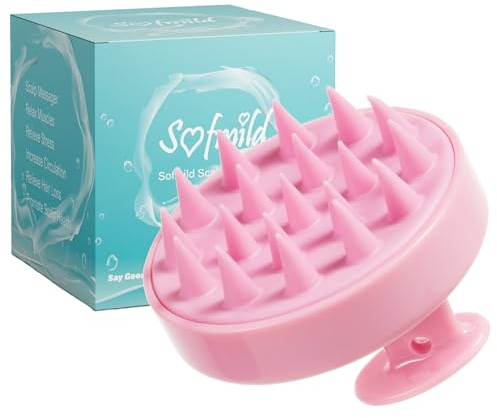 Sofmild Silicone Scalp Massager Shampoo Brush Hair Brush Head Massager Hair Growth Scrubber for Straight Curly Long Short Thick Thin Wet Dry Hair for Men Women Kids Pets