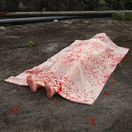 80UncleKimby 5.4ft Halloween Decorations Outdoor Props - Scary Hallowmas Back from The Grave Dead Victim Prop for Haunted House Party Decor(Assembly Needed) Red
