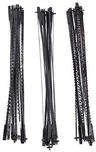 Barabesty 36 Stück Laubsägeblätter, 127 mm, Karbonstahl, mit Stift, 15/18/24 Zähne, Standard-Feinschnitt-Sägeblätter