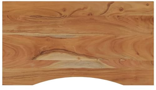 vidaXL Schreibtischplatte, Tischplatte Arbeitsplatte Rechteckig, Platte für Schreibtisch Esstisch, Holzplatte Bürotischplatte, 90x50x2,5cm Massivholz Akazie