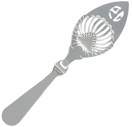 XIAOXIAOYU Absinthe Spoon Absinthe Dripper Bitter Filter Spoon Hollow Design Slotted Serving Spoons Stainless Steel Slotted Serving Spoons Kitchen Bar Tool Fountain Spoon