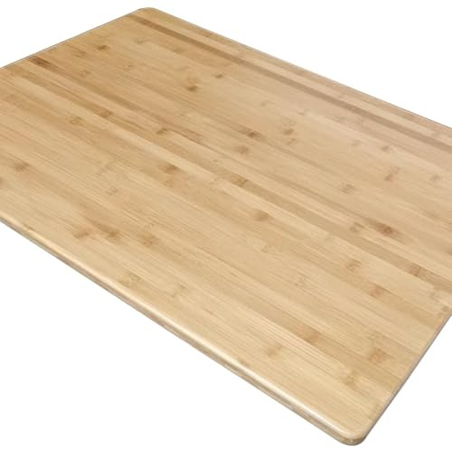 Rygcrud Tischplatte Aus Bambus, Universal Massiv Einteilig Tischplatte, Wasserdicht Rechteckig Arbeitsplatte Für Büro Küche Zimmer, Anpassbare Standardplatte(60x50x2 cm)