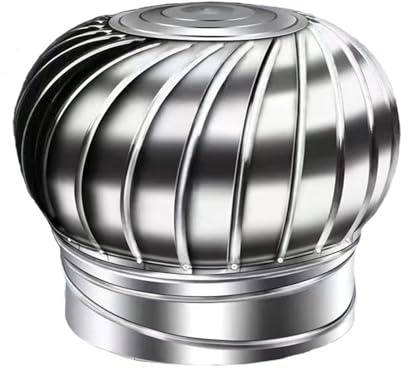 Edelstahl-Entlüftungsöffnungen Dach Windturbine Ventilator Nullverbrauch Turbinen 150mm,200mm,250mm Belüftung Drehbare Schornsteinkappe für Dach Rauchabzug Entlüftung(150mm)