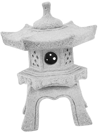 ADOCARN Mini Lanterne Da Esterno Decorazione Da Giardino Pagoda Statuine in Pietra Per Bonsai Giardino Zen Padiglione in Miniatura Scultura Per Micro Paesaggio Lanterna Per Tavolo Di Decor
