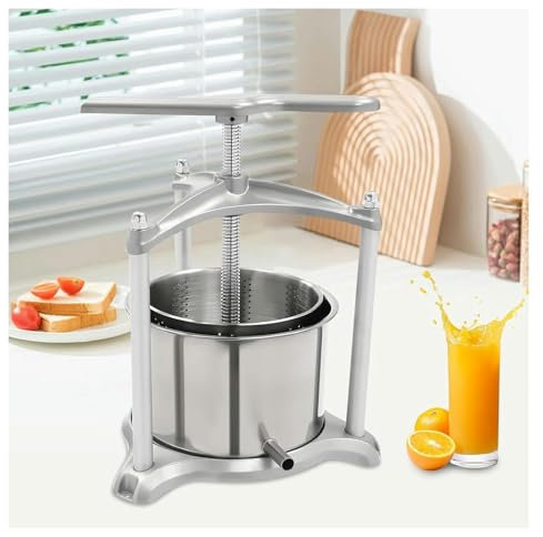 DXYOYONGOZ Torchietto, pressa per Miele, Pressa per Frutta, Pressa Manuale con Impugnatura a T, for Sidro, Formaggio, Erbe, Verdure(6L/1.59 Gallon)