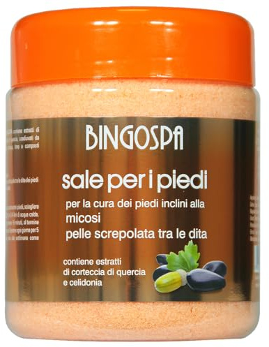 Sale per i piedi per la cura dei piedi inclini alla micosi e pelle screpolata tra le dita 550g BINGOSPA