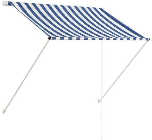Tenda da sole retrattile 150 x 150 cm, telaio in acciaio e tessuto in poliestere rivestito in PA, protezione UV e durata per terrazza e giardino