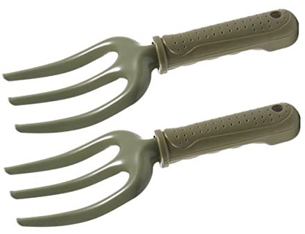 UPKOCH Forcone da Giardinaggio 2 Pezzi in Legno Attrezzo Versatile per Diserbo e Piantagione per e