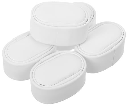 FOMIYES 5 Stück Kleiner Uhrenkissen aus Pu und Samt für Uhrenboxen | Weiß, Leicht zu Tragen und Reinigen, für Schmuckkästchen, Büro und Reisen, Kompakt