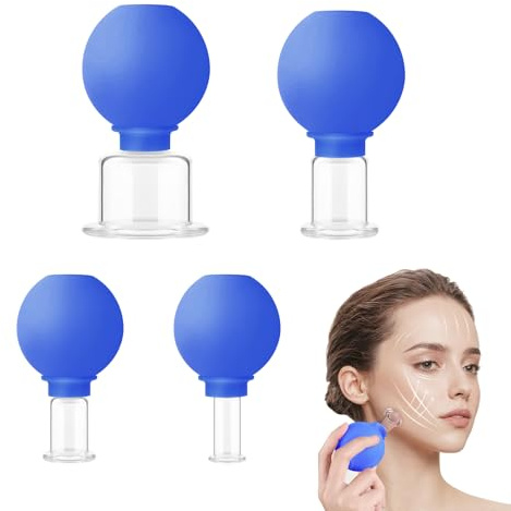 Juego de Ventosas de Masaje de Silicona,Juego de Ventosas,Set de Ventosas para Terapia de Vacío,Ventosas para Cara y Cuerpo,Mejora la Circulación, Relaja Músculos