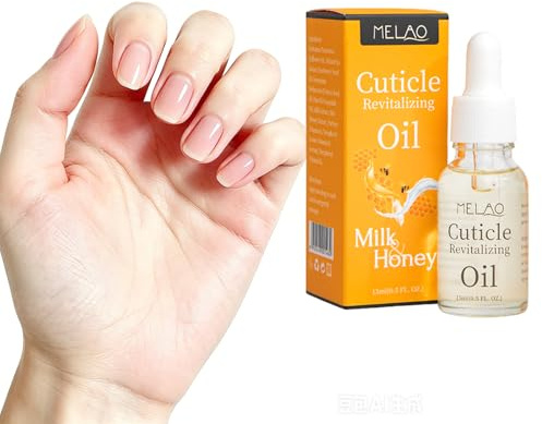 Aceite para cutículas formulado con vitamina E leche y miel, 15 ml, nutritiva profunda, hidratante y fortalecedor cuidado de uñas durante la noche para reparar uñas secas y ásperas, uso doméstico