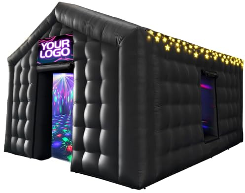 AKSPORT Inflatable Nightclub - Inflatable Party Tent for Adults with 2 Side Doors– Ideal for Music Festivals, Weddings, Raves, Corporate Events (Includes Blower & Repair Kit)