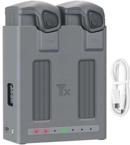 Ladegerät für DJI Mavic 4 pro Zwei-Wege-Ladehub Drohnen-Akkus USB-Ladestation, Zwei Akkus Nacheinander Aufladen, Drohnen-Zubehör (ohne Akku