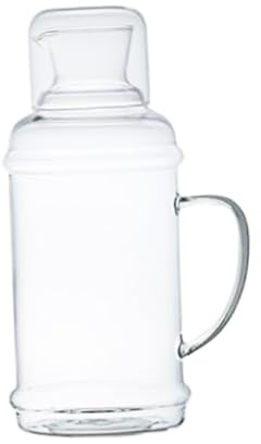 CONGARTENO Jarra de Vidrio Resistente al Calor para Agua y Bebidas Diseño Sencillo y Grande Capacidad para Uso Doméstico y Oficina